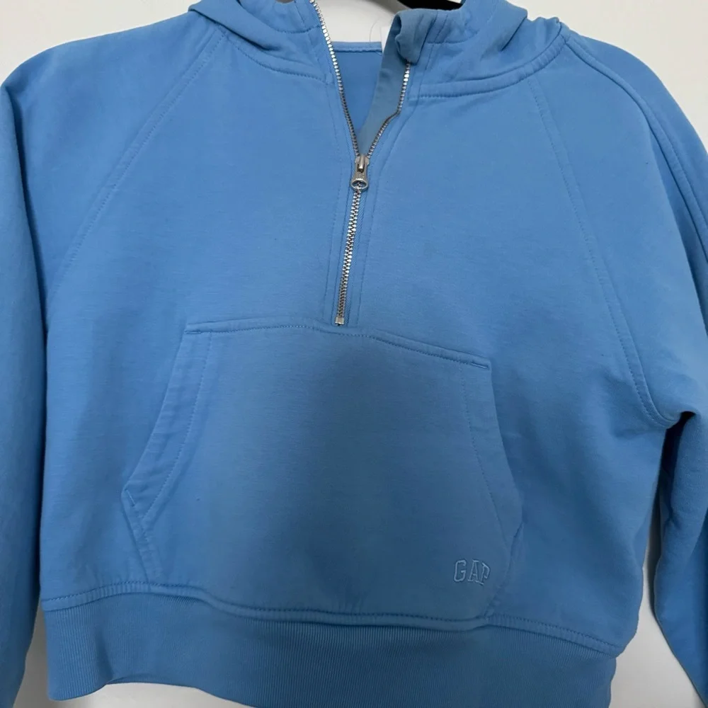 GAP Kids Sky Blue half zip Hoodie